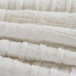 Madison Park Polyester Checkboard Brushed Long Fur Comforter Mini Set in Ivory