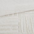 Madison Park Polyester Checkboard Brushed Long Fur Comforter Mini Set in Ivory