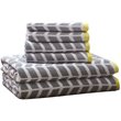 Intelligent Design Nadia 6-Piece Cotton Jacquard Towel Set in Gray