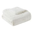 Madison Park 100 Percent Polyester Solid Long Faux Fur Throw in Ivory