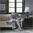 Premier Comfort Polyester Microcord Solid Pieced Corduroy Plush Throw in Gray