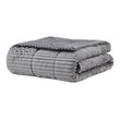Premier Comfort Polyester Microcord Solid Pieced Corduroy Plush Throw in Gray