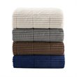 Premier Comfort Polyester Microcord Solid Pieced Corduroy Plush Throw in Navy