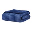 Premier Comfort Polyester Microcord Solid Pieced Corduroy Plush Throw in Navy