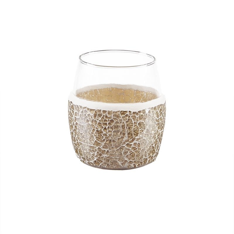 Madison Park 4-Piece Crackle Mosaic Bath Accessory Set in Gold