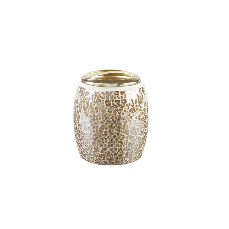 Madison Park 4-Piece Crackle Mosaic Bath Accessory Set in Gold