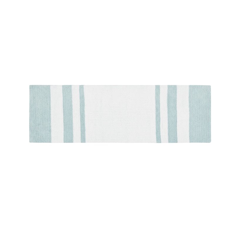 Madison Park Spa 100 Percent Cotton Reversible Bath Rug in Aqua Blue