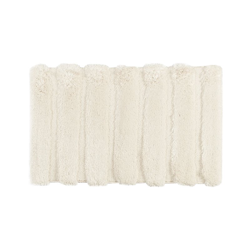Madison Park 100 Percent Polyester Fabric Solid Tufted Rug in Wheat Brown