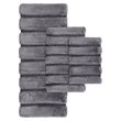 Madison Park 100 Percent Polyester Fabric Solid Tufted Rug in Gray