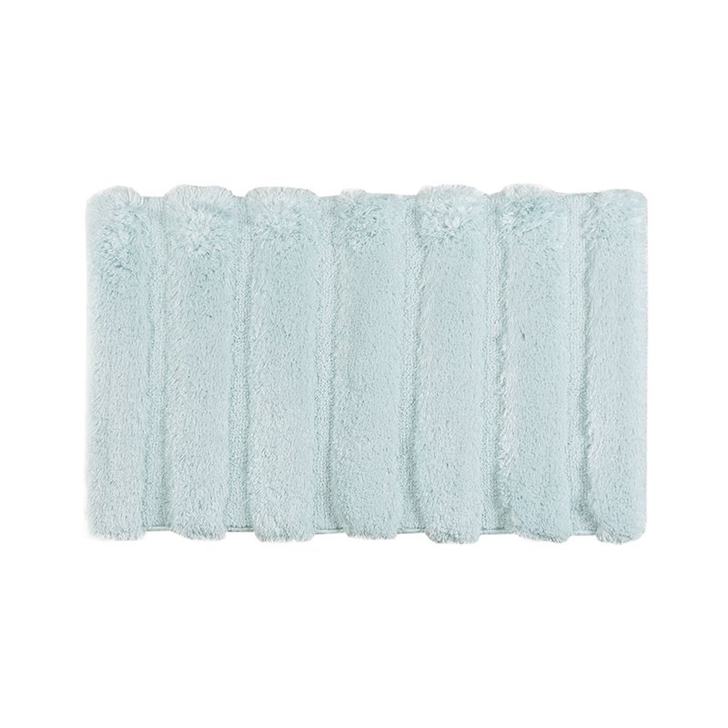 Madison Park 100 Percent Polyester Fabric Solid Tufted Rug in Seafoam Green