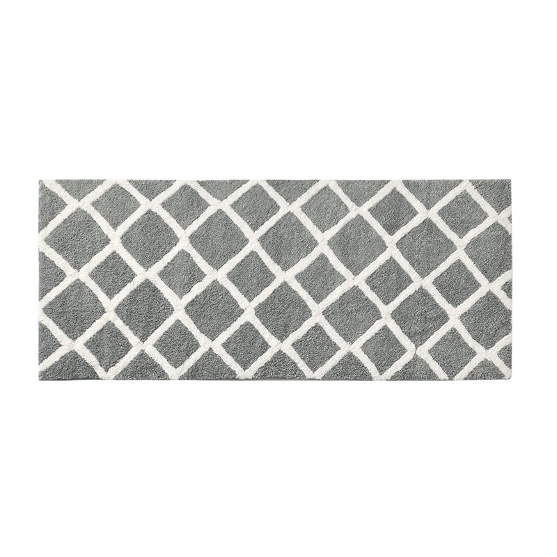 Madison Park Bittman Polyester Reversible Tufted Microfiber Rug in Gray