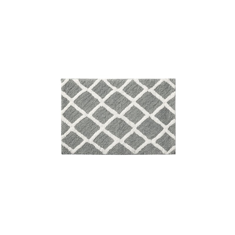 Madison Park Bittman Polyester Reversible Tufted Microfiber Rug in Gray