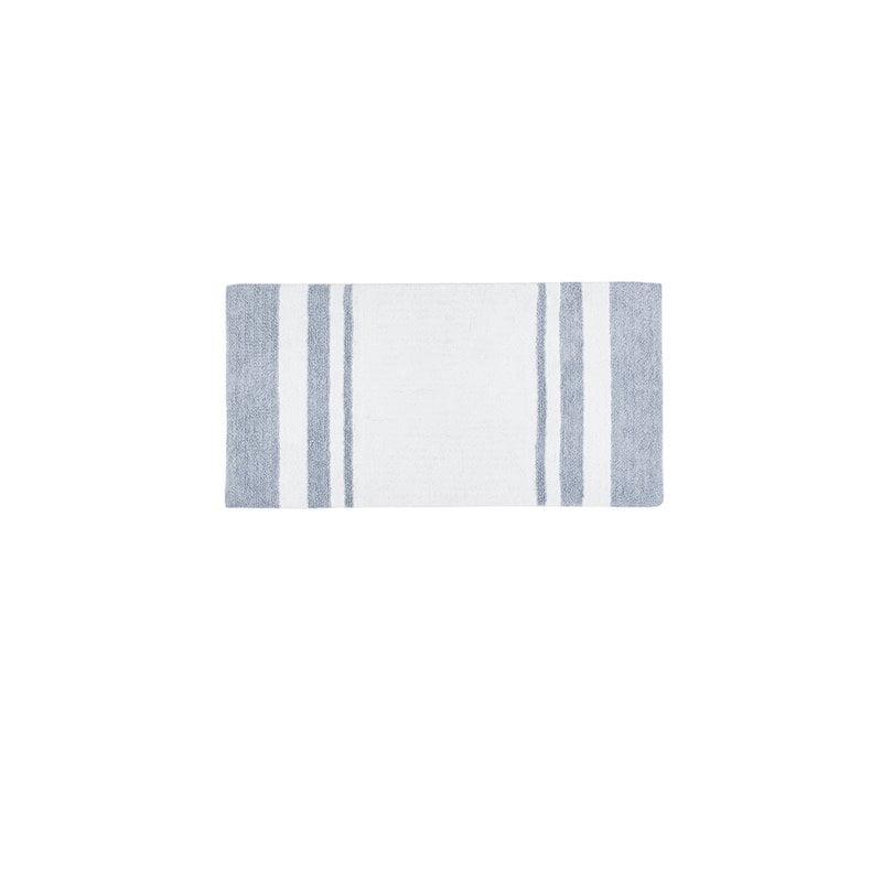 Madison Park Spa 100 Percent Cotton Reversible Bath Rug - Blue