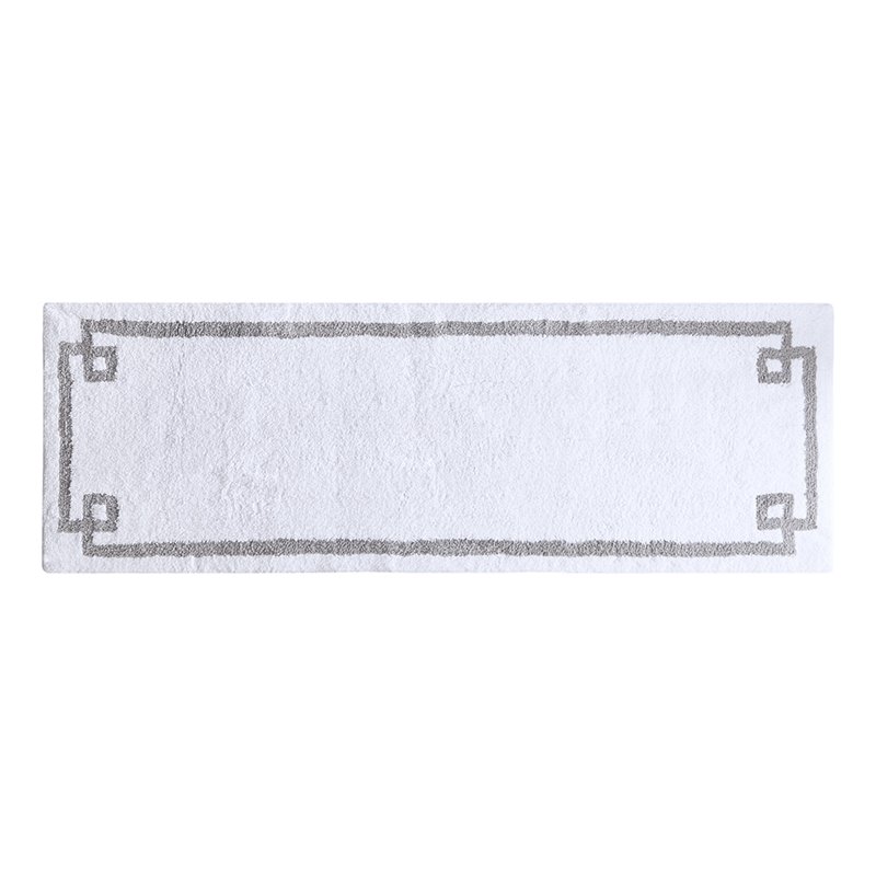 Madison Park Evan 100 Percent Cotton Tufted Bath Rug in White