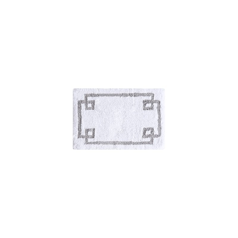 Madison Park Evan 100 Percent Cotton Tufted Bath Rug in White