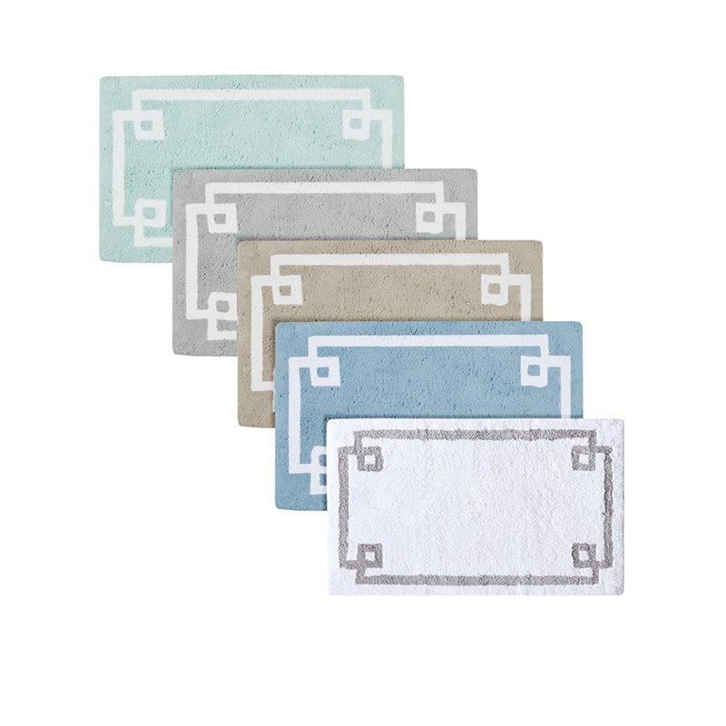 Madison Park Evan 100 Percent Cotton Tufted Bath Rug in White