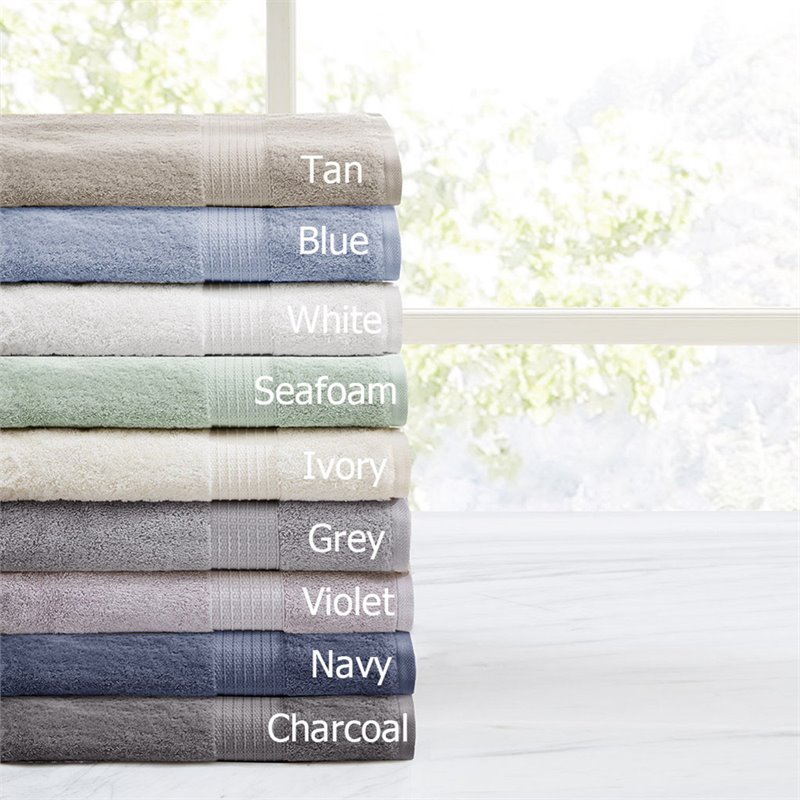 Madison Park Organic 6-Piece 100 Percent Cotton Towel Set in Ivory