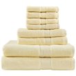 Madison Park Signature 8-Piece 100 Percent Cotton Towel Set in Yellow