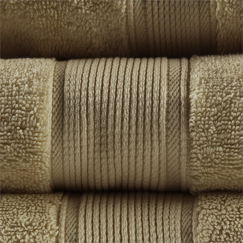 Madison Park Signature 8-Piece 100 Percent Cotton Towel Set in Beige