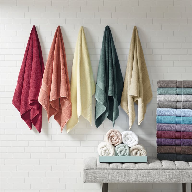Madison Park Signature 8-Piece 100 Percent Cotton Towel Set in Beige