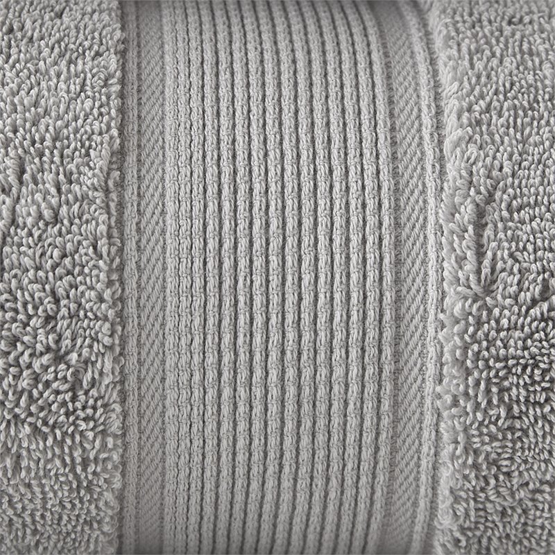 Madison Park Signature 100 Percent Cotton Bath Sheet in Silver (Set of 2)
