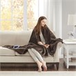 Beautyrest Polyester Microlight and Berber Solid Heated Throw in Brown
