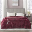 Beautyrest Polyester Solid Microlight Heated Blanket in Red Finish