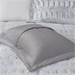 Madison Park 100 Percent Polyester Printed Long Fur Comforter Set in Gray