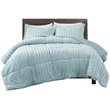 Madison Park 100 Percent Polyester Faux Fur Comforter Mini Set - Aqua Blue