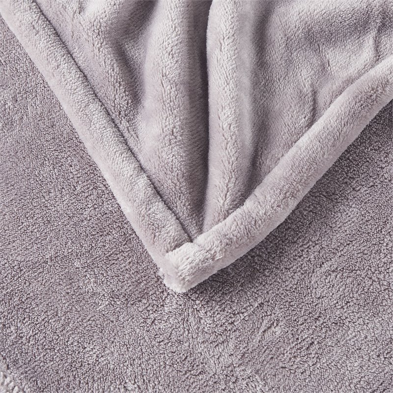 Beautyrest Polyester Knitted Solid Microlight Heated Throw in Lavender Purple