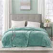 Beautyrest Polyester Solid Microlight Reversible Heated Blanket in Aqua Blue