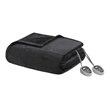 Beautyrest Polyester Solid Microlight Reversible Heated Blanket in Black