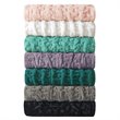 Madison Park 100 Percent Polyester Solid Long Fur Throw in Aqua Blue