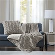Madison Park 100 Percent Polyester Solid Long Fur Throw in Aqua Blue