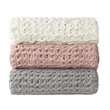 Madison Park 100 Percent Polyester Solid Chenille Chunky Knit Throw in Ivory