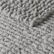 Madison Park 100 Percent Polyester Solid Chenille Chunky Knit Throw in Gray