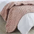 Madison Park 100 Percent Polyester Solid Chenille Chunky Knit Throw in Blush