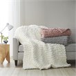 Madison Park 100 Percent Polyester Solid Chenille Chunky Knit Throw in Blush