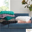 Madison Park 100 Percent Polyester Solid Long Fur Throw in Black