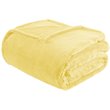 Intelligent Design Polyester Solid Microlight Plush Oversized Blanket in Yellow