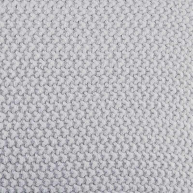 INK+IVY 100 Percent Acrylic Knitted Oblong Pillow Cover in Gray
