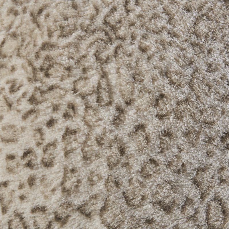 Madison Park Polyester Long Fur Pillow with Knife Edge in Leopard Tan