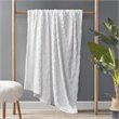 Madison Park 100 Percent Polyester Solid Brushed Long Fur Throw in White