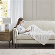 Madison Park 100 Percent Polyester Solid Brushed Long Fur Throw in White