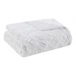 Madison Park 100 Percent Polyester Solid Brushed Long Fur Throw in White