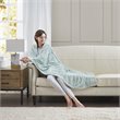 Madison Park 100 Percent Polyester Solid Brushed Long Fur Throw in Aqua Blue