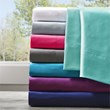 Intelligent Design Polyester Microfiber Fabric Solid Sheet Set in White