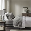 Madison Park 100 Percent Cotton Peached Percale Sheet Set in Gray