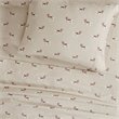 Woolrich 100 Percent Cotton Flannel Printed Sheet Set in Tan Dog