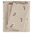Woolrich 100 Percent Cotton Flannel Printed Sheet Set in Tan Dog